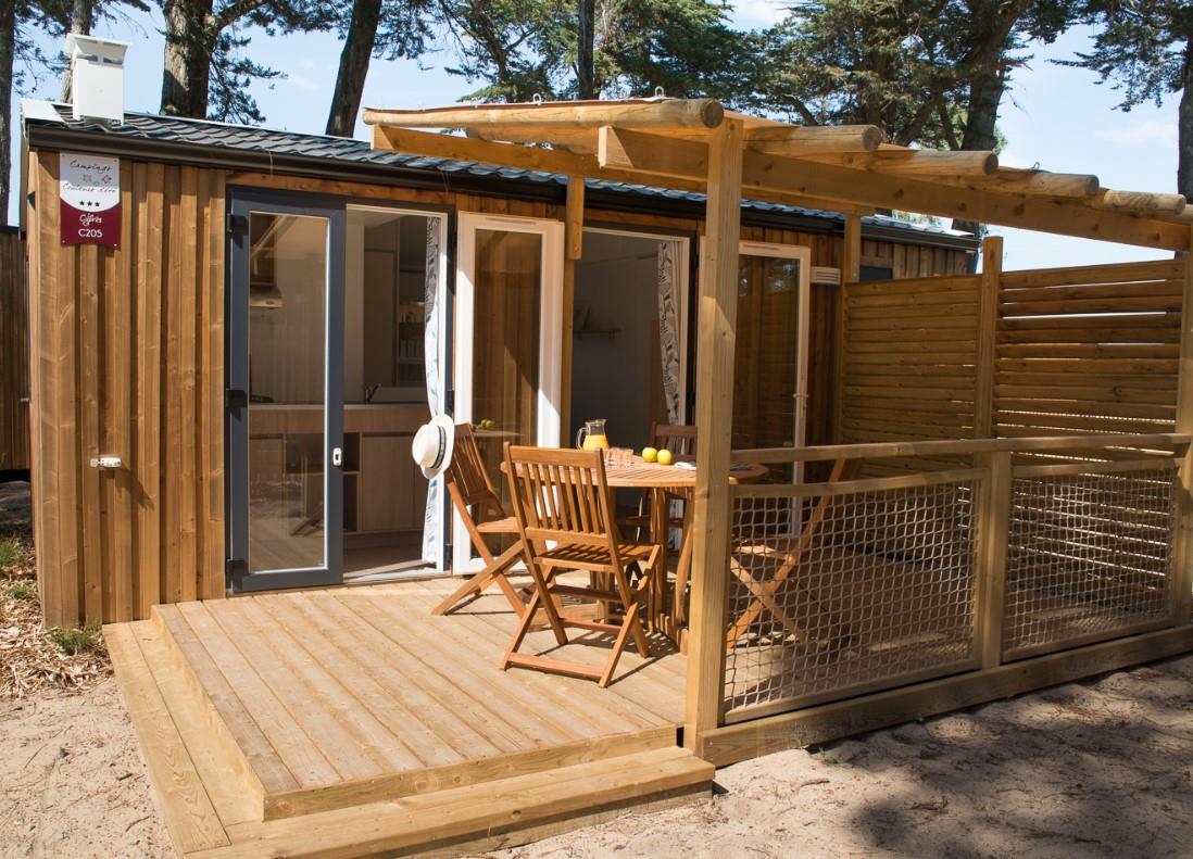 Location - Confort Mobil Home 1Ch. Vanilla (2016) 22M² + Terrasse Semi-Couverte - Camping Les Cyprès