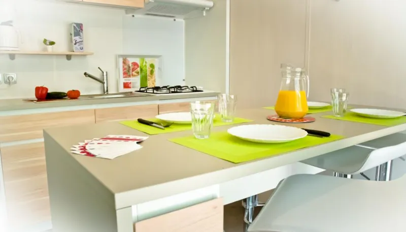 Confort Mobil Home 2Ch. Calypso (2016) 28M² + Terrasse Semi-Couverte