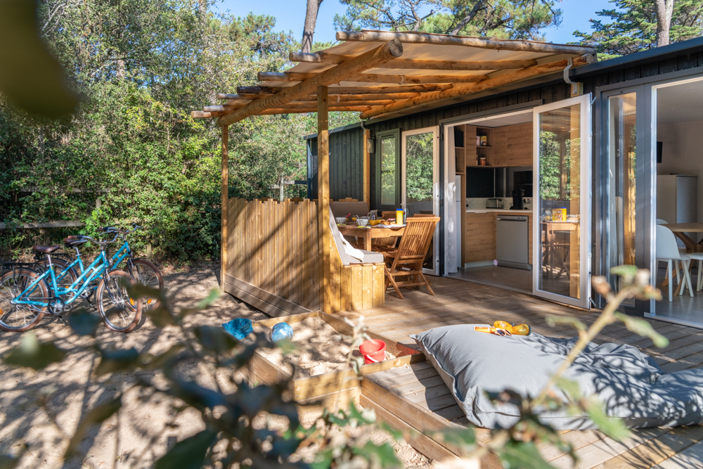 Location - Premium Mobil Home 3 Ch. Ocean (2023) 40M² + Terrasse Semi-Couverte - Camping Les Cyprès