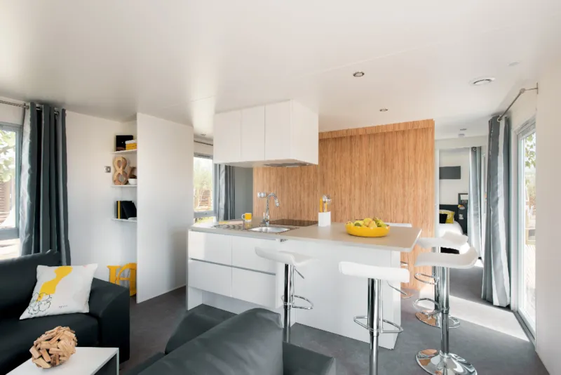 Premium Mobil Home 2Ch. Dunes (2015) 40M² + Terrasse Semi-Couverte