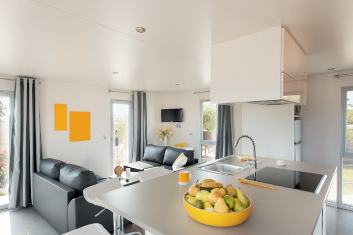 Premium Mobil Home 2Ch. Dunes (2015) 40M² + Terrasse Semi-Couverte