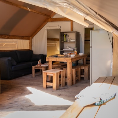 Tent 2 bedrooms GENET (2023) 21 m² + Half-covered terrace — 3