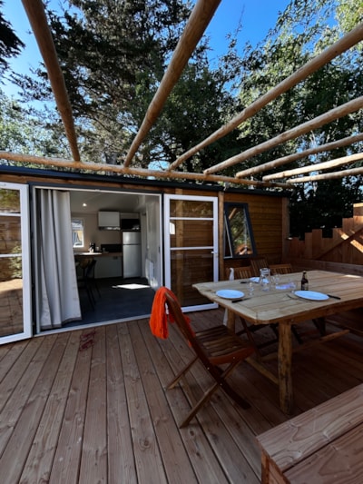 COMFORT Mobile home for people with reduced mobility 2bed. CATLEYA 35m² + Semi-covered terrace