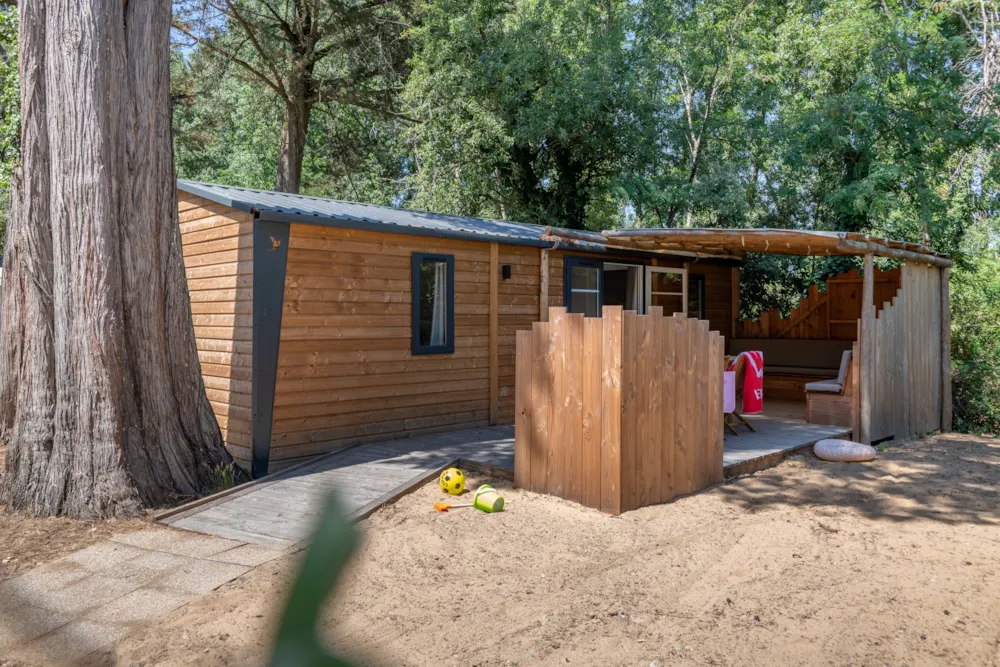 Location - Confort Mobil Home Pmr 2Ch. Catleya 35M² + Terrasse Semi Couverte - Camping Les Cyprès