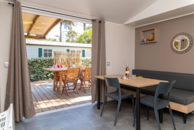 COMFORT Mobile home for people with reduced mobility 2bed. CATLEYA 35m² + Semi-covered terrace