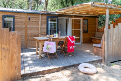 COMFORT Mobile home for people with reduced mobility 2bed. CATLEYA 35m² + Semi-covered terrace