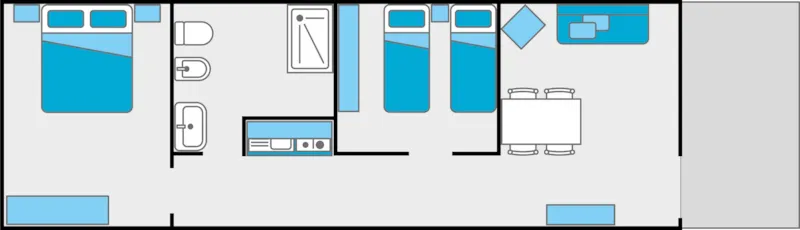Appartement 65M² - 2 Chambres + Terrasse Couverte