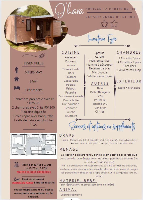 O'hara 8.50X 4M, 3 Chambres