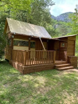 Mietunterkunft - Holzhütte - 2 Schlafzimmer - Camping Les Osiers