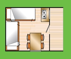 Hikers cabin - max. 4 Pers. (without sanitary facilities — 5