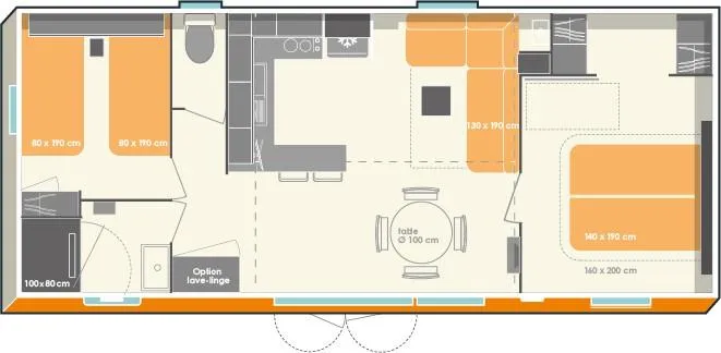 Chalet 4L Avec Canapé Et Table À Manger Séparé