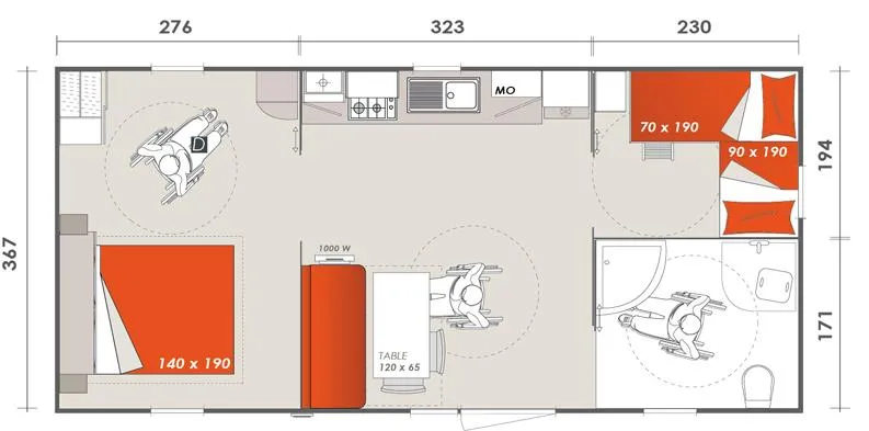 Sunhome M4m - Adapté Pour Personnes À Mobilité Réduite