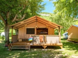 Location - Tente Lodge 2 Chambres ** - Camping Sandaya Les Rivages