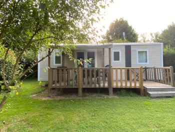 Location - Mobil Home Premium 31M² / 3 Chambres + Tv + Lv + Plancha + Wifi Un Appareil - Flower Camping l'Echo du Malpas