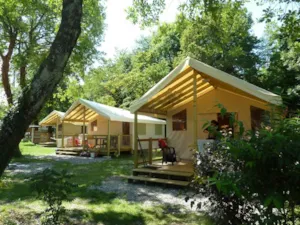 Locatif - Ecolodge - bedeckte Terrasse (2 Zimmer) - Camping Saint Disdille