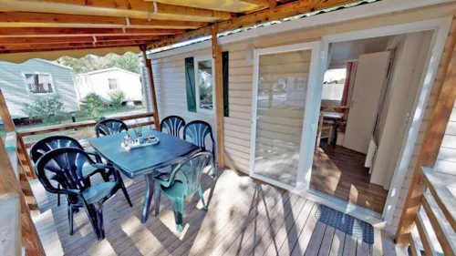 Location - Mobilhome Leman 29M² - Terrasse Couverte 12M² (2 Chambres) - image n°2 - Camping Saint Disdille
