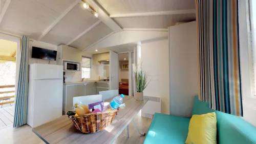 Huuraccommodatie(s) - Stacaravan Alpage 32M² - Overdekt Terras 15M² (3 Kamers) - image n°4 - Camping Saint Disdille