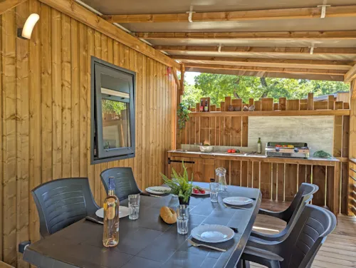 Mietunterkunft - Mobilhome Elegance 2 Zimmer - 40 M² - Halbüberdachte Terrasse Von 35 M² - image n°7 - Camping Saint Disdille