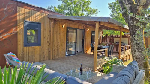 Mietunterkunft - Mobilhome Elegance 2 Zimmer - 40 M² - Halbüberdachte Terrasse Von 35 M² - image n°1 - Camping Saint Disdille