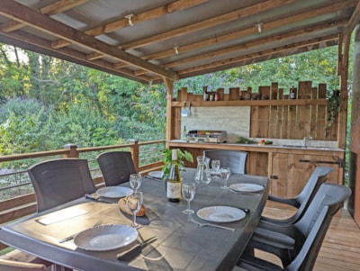 MOBILHOME ELEGANCE 3 Rooms - 40 m² - Semi covered terrace 35 m²