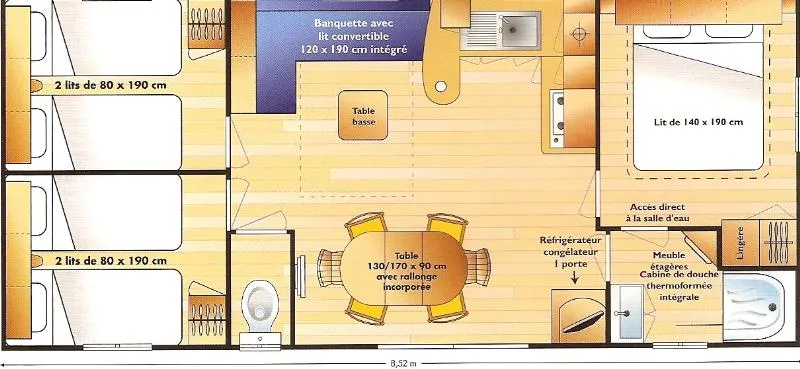 Mobil Home Family 34 M² (3 Chambres)