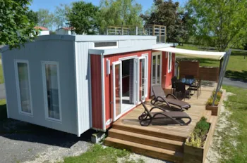 Mietunterkunft - Cottage Cap Deseo 40 M² - Halbüberdachte Terrasse - Klimaanlage - Tv - Camping Du Bois De Reveuge