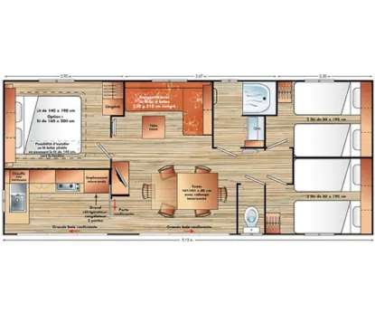 Casa Mobile Riviera 35M² Opzione Di Aria Condizionata + Terrazza Semi-Coperta 15M²