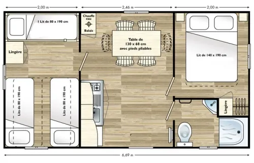 Casa Mobile DOMINO 25m² + terrazzo coperto 10m²