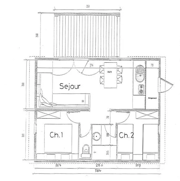 Chalet N°1-7-8 - 2 Chbres Ménage Compris (Hors Cuisine)