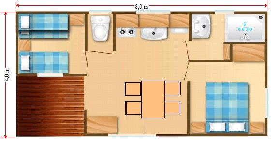 Mobil Home En Calcas (2 Chambres)