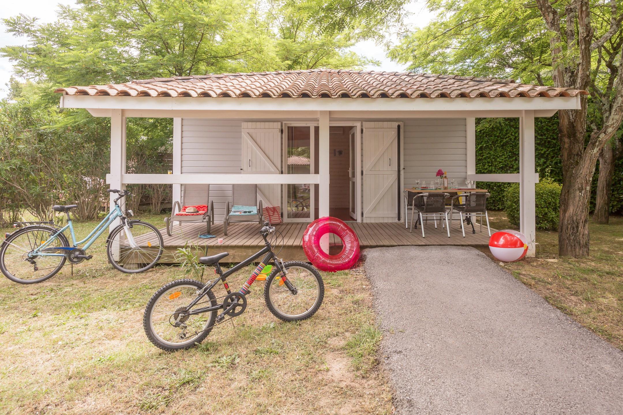 Mietunterkunft - Cottage *** 2 Zimmer - Terrasse - Klimaanlage -Ausgestattet Für Behindertes - Camping Sandaya SOLEIL VIVARAIS
