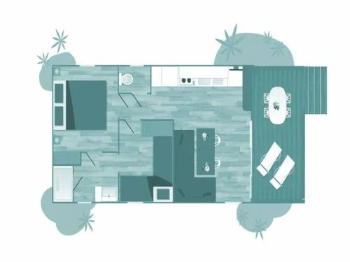 Location - Cottage 2 Chambres **** - image n°7 - Camping Sandaya Soleil Vivarais