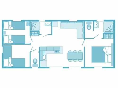 Mietunterkunft - Cottage Arizona 3 Zimmer Premium - image n°9 - Camping Sandaya Soleil Vivarais