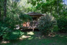 Accommodation - Ecolodge 4 Saisons Premium 40M² (2 Bedrooms) + Sheltered Terrace - Flower Camping les Gorges de l'Aveyron