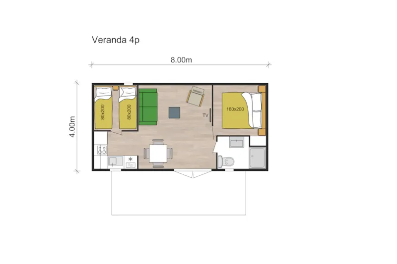 Véranda Chalet 4 Pers