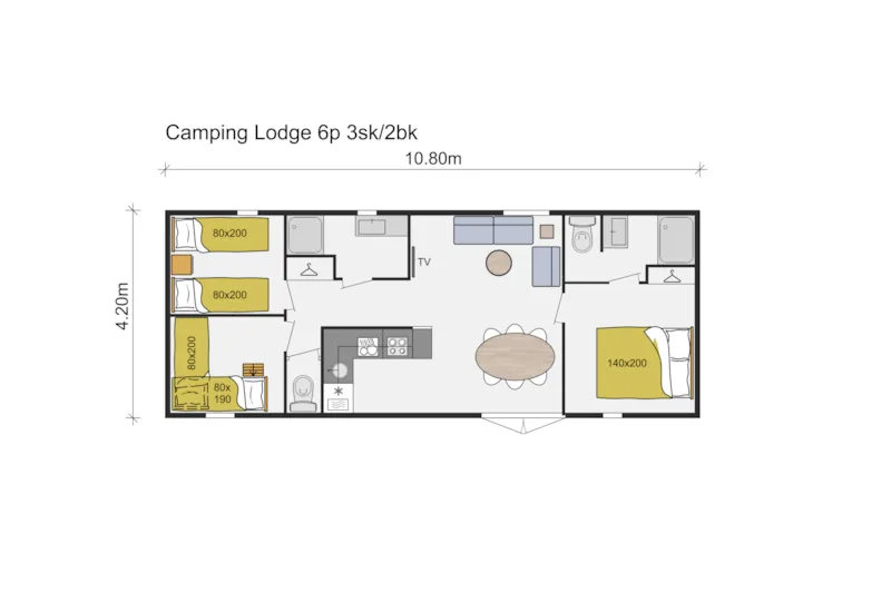 Camping Lodge 6 Personnes