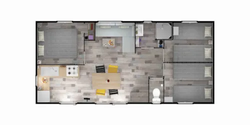 Huuraccommodatie(s) - Stacaravan Bahia 3 Slaapkamers - Zondag - image n°5 - Camping des Lacs - Savoie