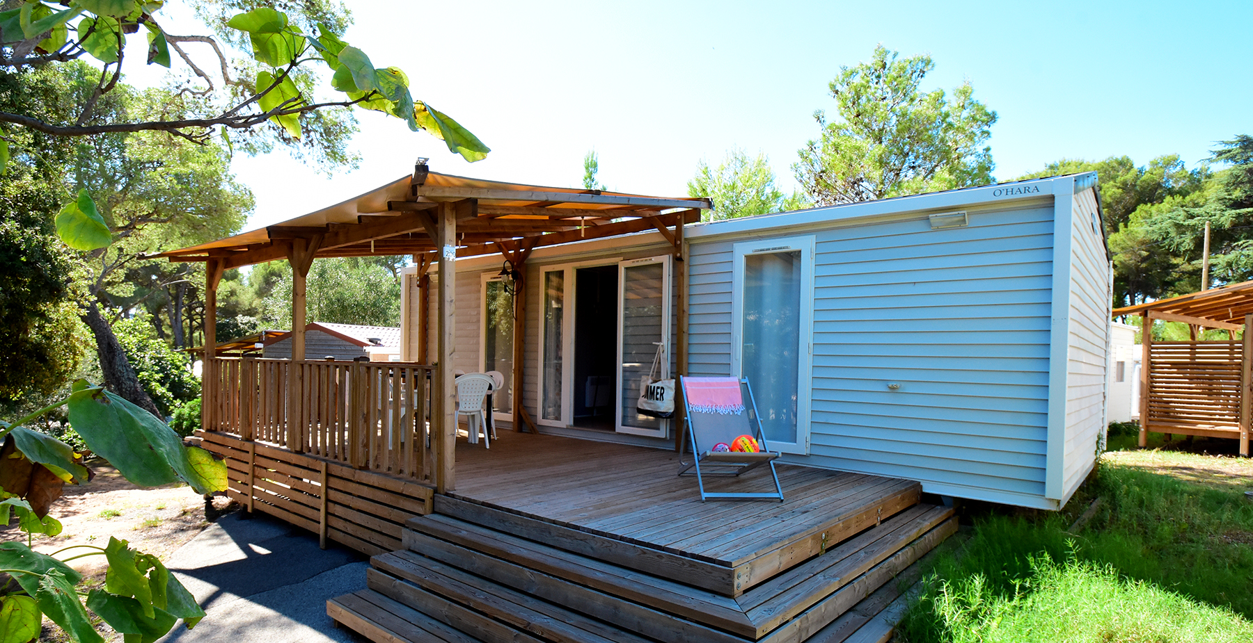 Accommodation - Mobile Home Semaphore 33M² 2 Bedrooms 2 Bathrooms Privilège - Camping Plage du Dramont