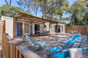Mietunterkunft - Cottage Belvédère 3 Zimmer - 3 Badezimmer - Klimaanlage Premium - YELLOH! VILLAGE - Camping Plage du Dramont