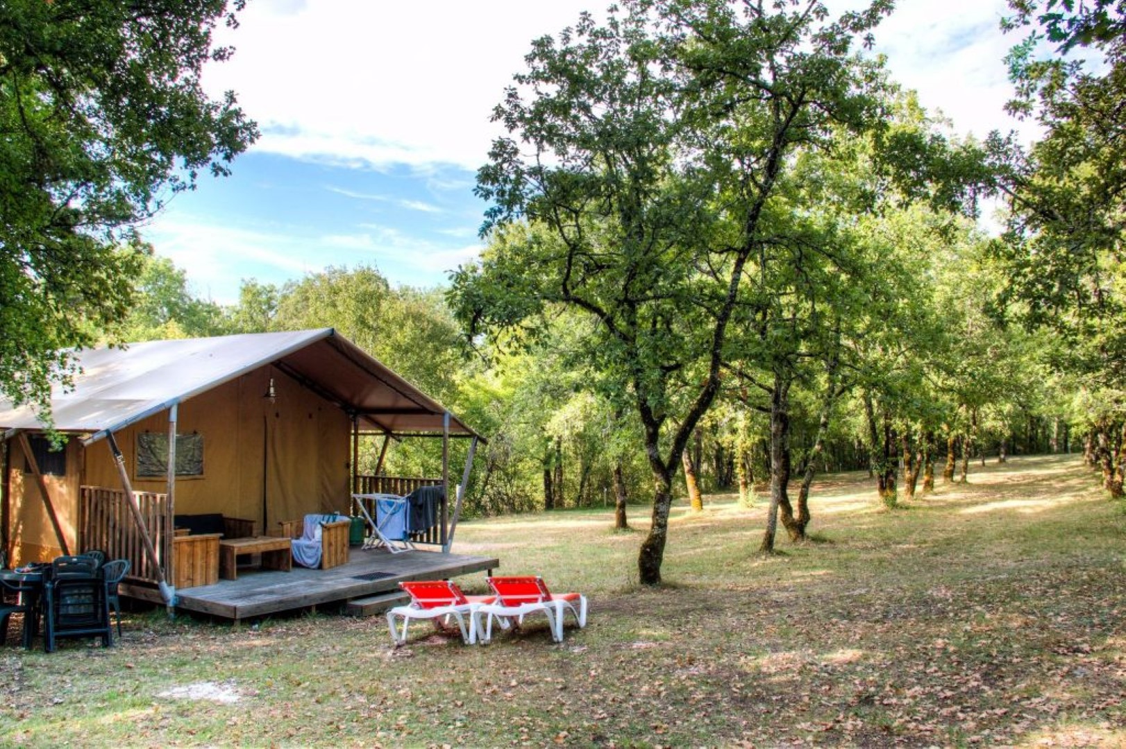 Accommodation - Tent Safari - (Without Toilet Blocks) - 2 Bedrooms - Camping Naturiste Le Couderc