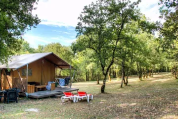 Location - Tente Safari - (Sans Sanitaires) - 2 Chambres - Camping Naturiste Le Couderc