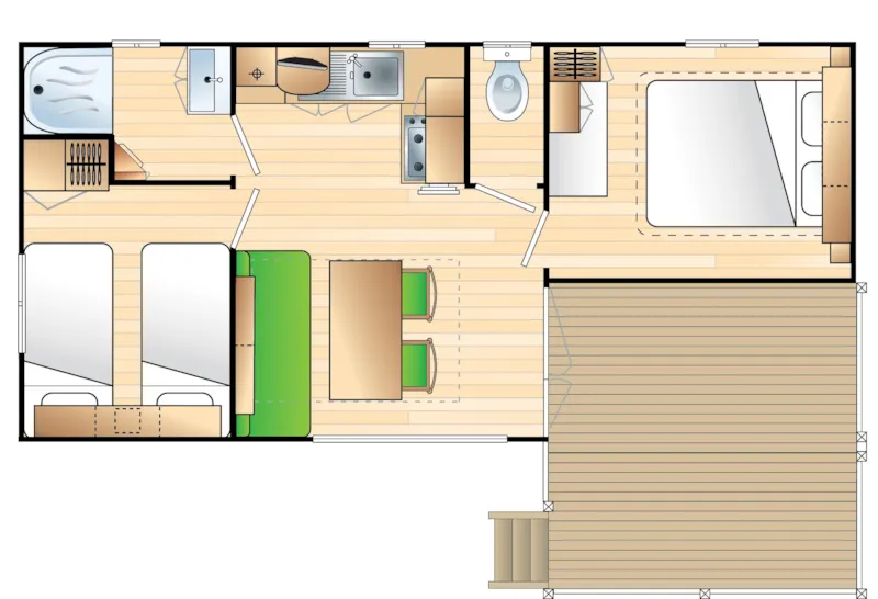 Mobil Home Cottage Orchidée