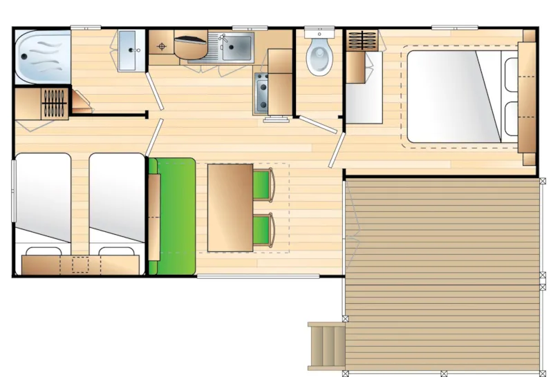 Mobil Home Cottage Orchidée