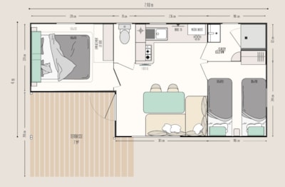 NEW - Mobile home Cottage Orchidée 2