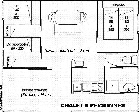 Chalets (3 Chambres, 43M²), Terrasse