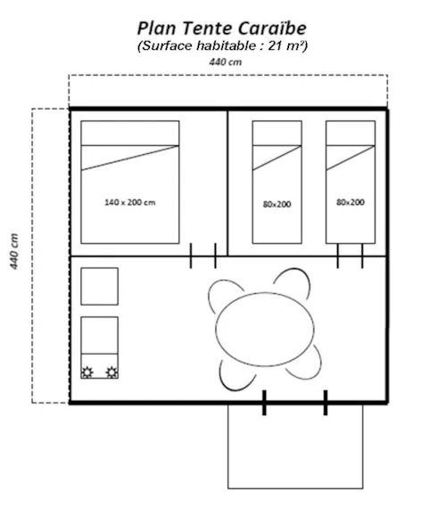 Location - Bungalow Toilé (2 Chambres, 21M²) - image n°7 - Fontaine d'Annibal