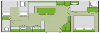 Mietunterkunft - Mobilheim Surpreme 2 Zimmer - Camping Oos Heem