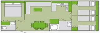 Mietunterkunft - Mobilheim Surpreme 3 Zimmer - Camping Oos Heem