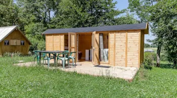 Mietunterkunft - Familienwohnwagen Aus Holz Brummbär - Camping de Tournus