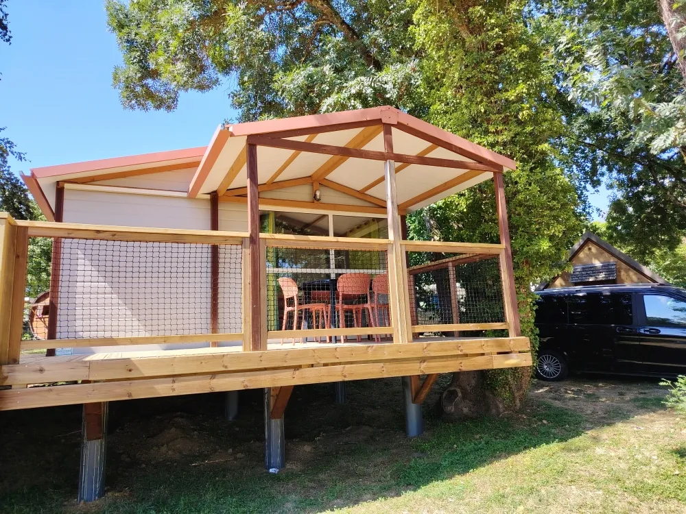 Location - Chalet Climatisé 7 Personnes - Camping de Tournus